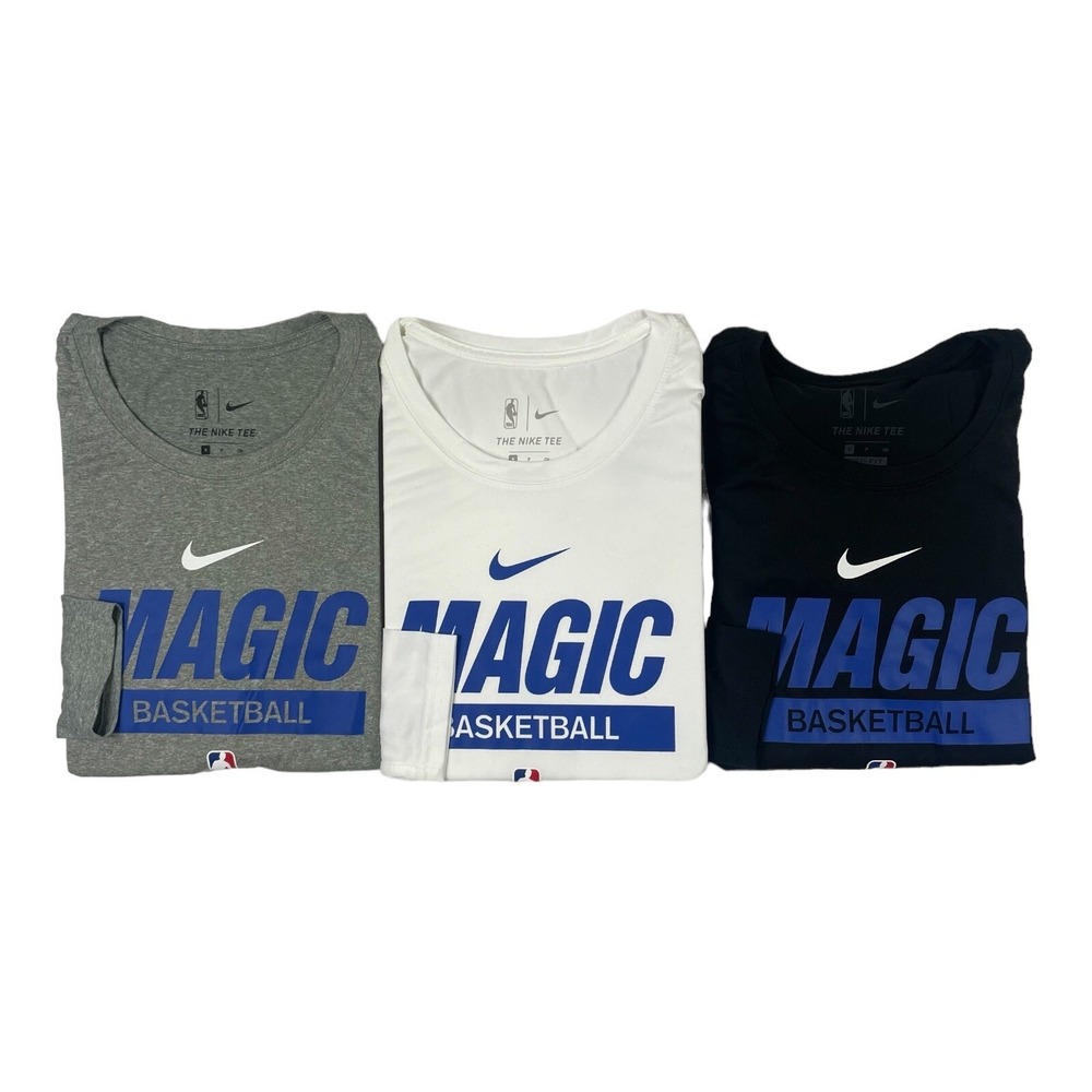 Nike Engineered Lot of 3 Orlando Magic LS Performance Mens Shirt Small NBA Magic